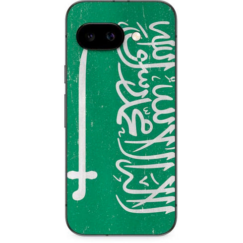 Saudi Arabia Flag Distressed Google Pixel 9a Skin